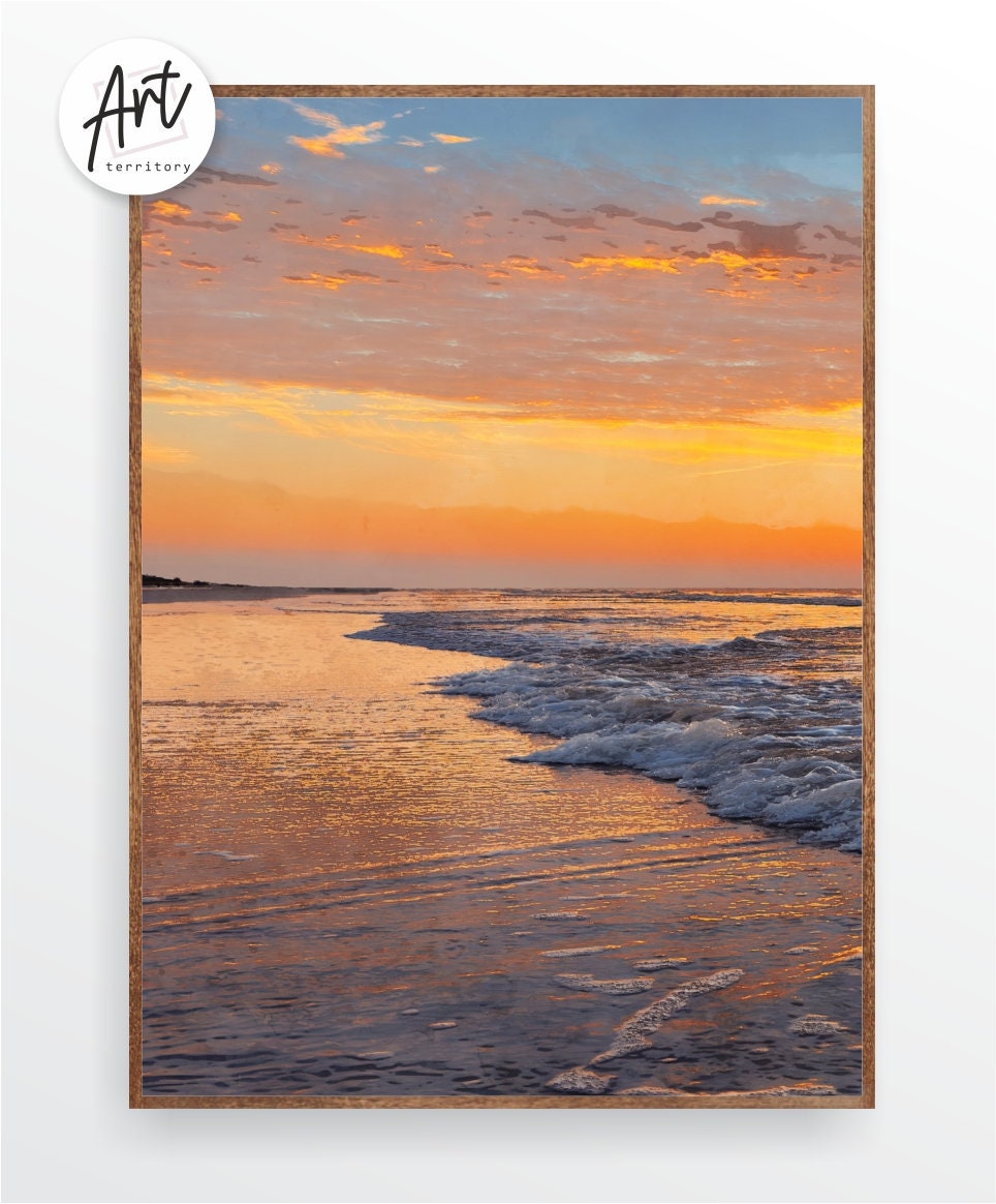 Sunset Beach Canvas Print Set: California Sunrise Wall Art - Etsy
