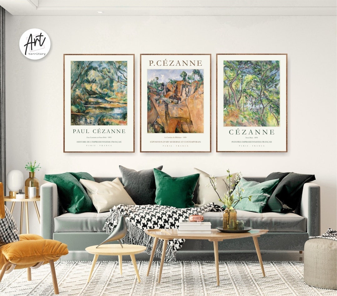 Set of 3 Cezanne Museum Poster Gallery Wall Art Above Bed Decor - Etsy