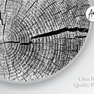 Extra Large Tree Ring Horizontal Poster, Canvas Wall Art, Linocut Print ...
