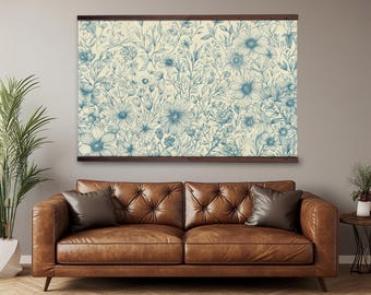 William Morris Botanische Kunst Tapisserie, Vintage Floral bereit übergroße Wandkunst