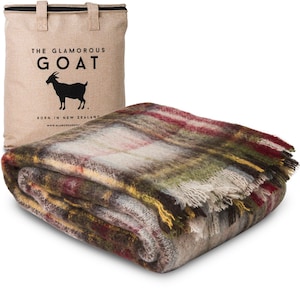 Angora Mohair & Wool Throw Blanket - super soft and fluffy throw for adding warmth and style to your home - Hawea Heather