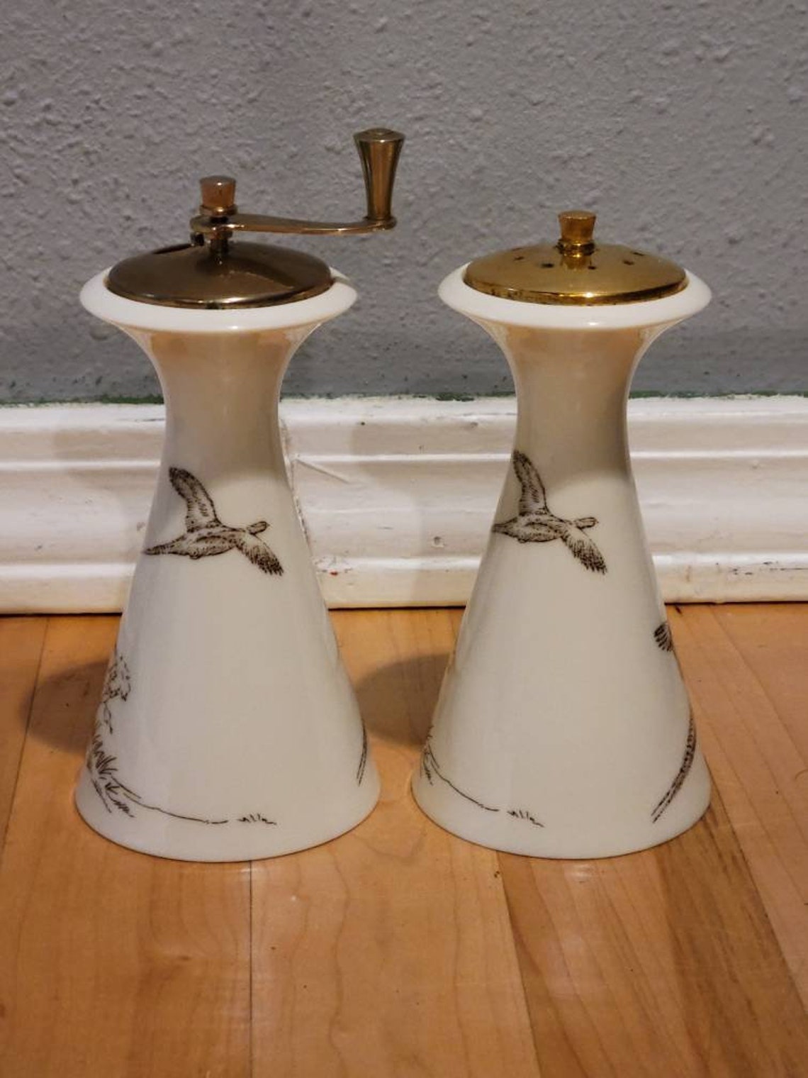 Vintage Lenox Ceramic Salt and Pepper Shakers Flying Etsy