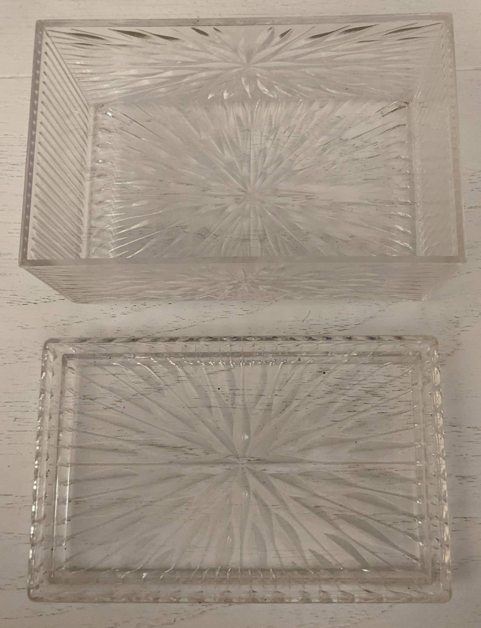 Vintage Clear Starburst Plastic Vanity Box with Lid Etsy