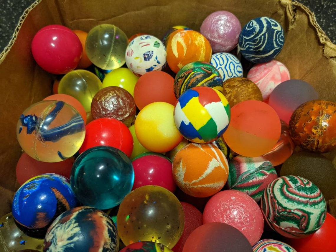 Vintage Rubber Bouncy Balls Lots of 10 in Assorted Colors & | Etsy