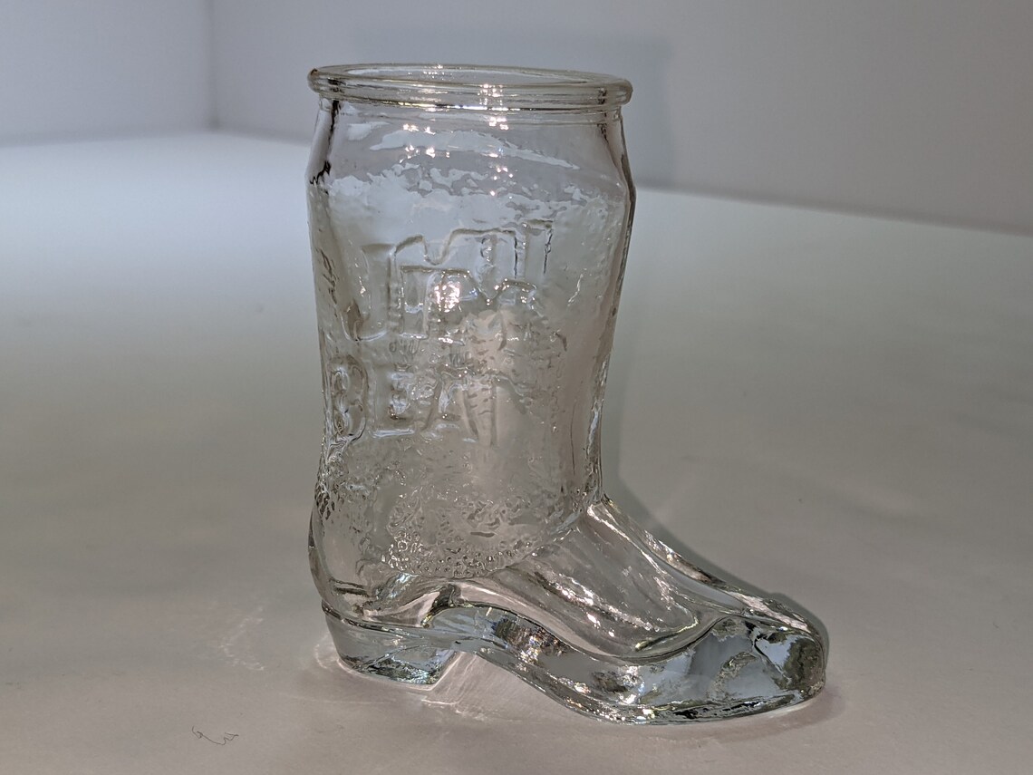 Mint Condition Vintage Jim Beam Bourbon Cowboy Boot Shot Glass Etsy