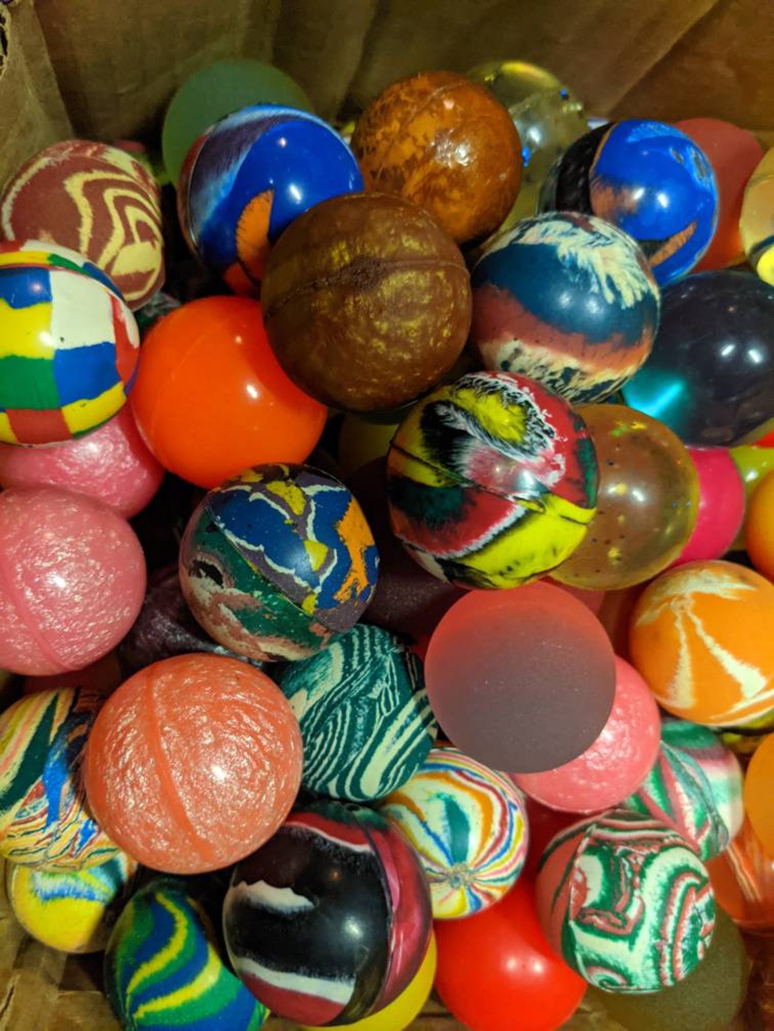 Vintage Rubber Bouncy Balls Lots of 10 in Assorted Colors & | Etsy