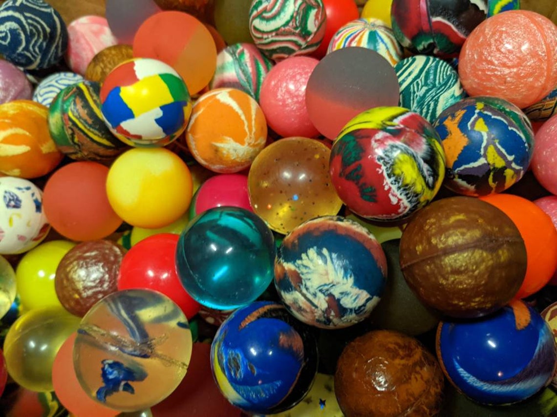 Vintage Rubber Bouncy Balls Lots of 10 in Assorted Colors & | Etsy