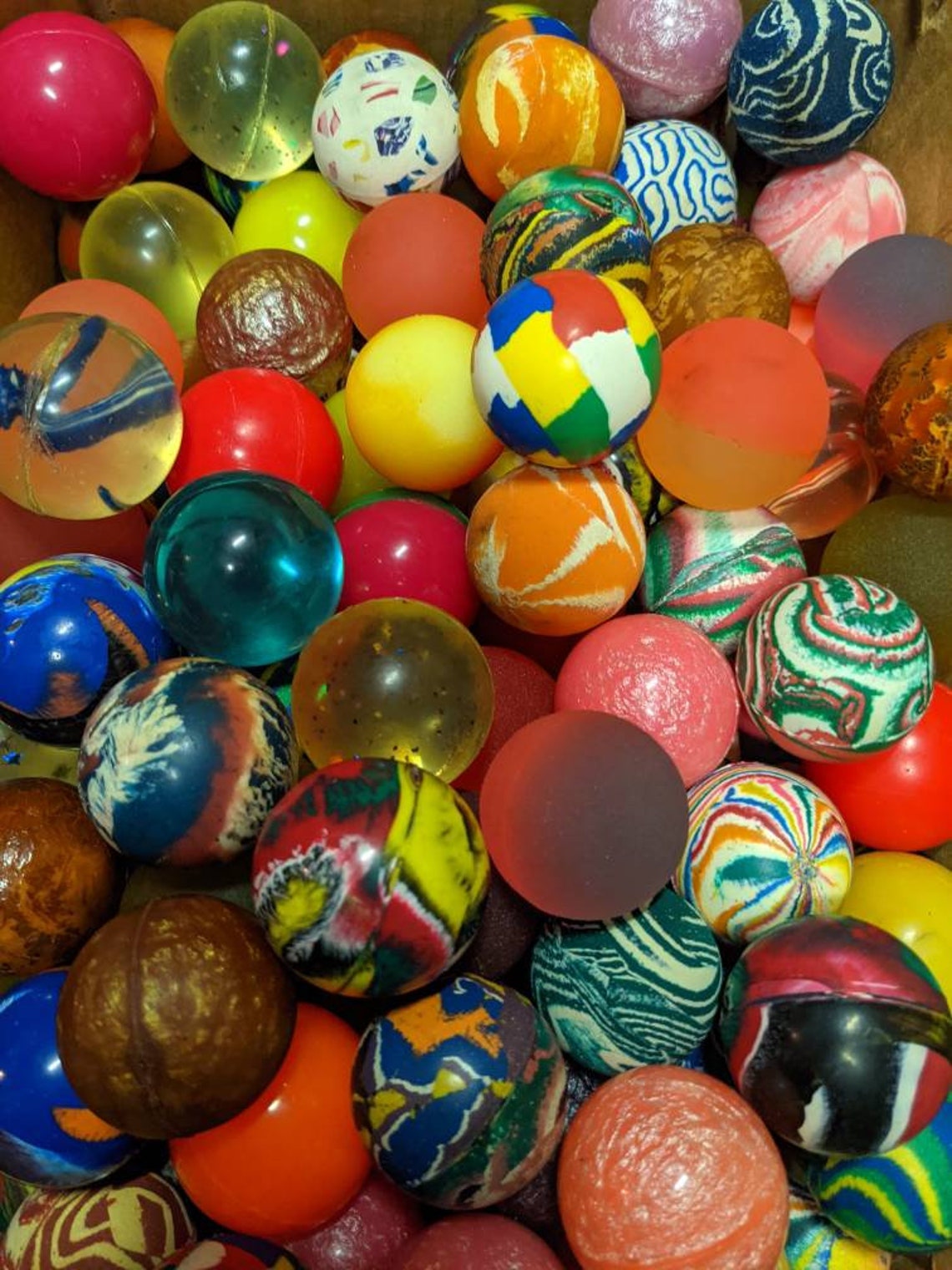 Vintage Rubber Bouncy Balls Lots of 10 in Assorted Colors & | Etsy