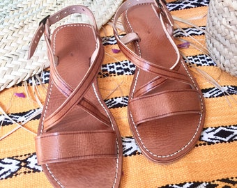 Sandalias de cuero marroquí / Zapatos de verano