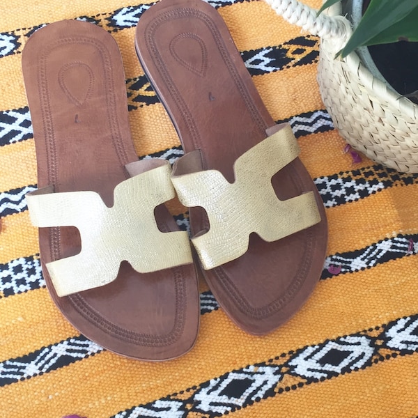 Sandales Cuir Marocain/ Chaussures d’ete