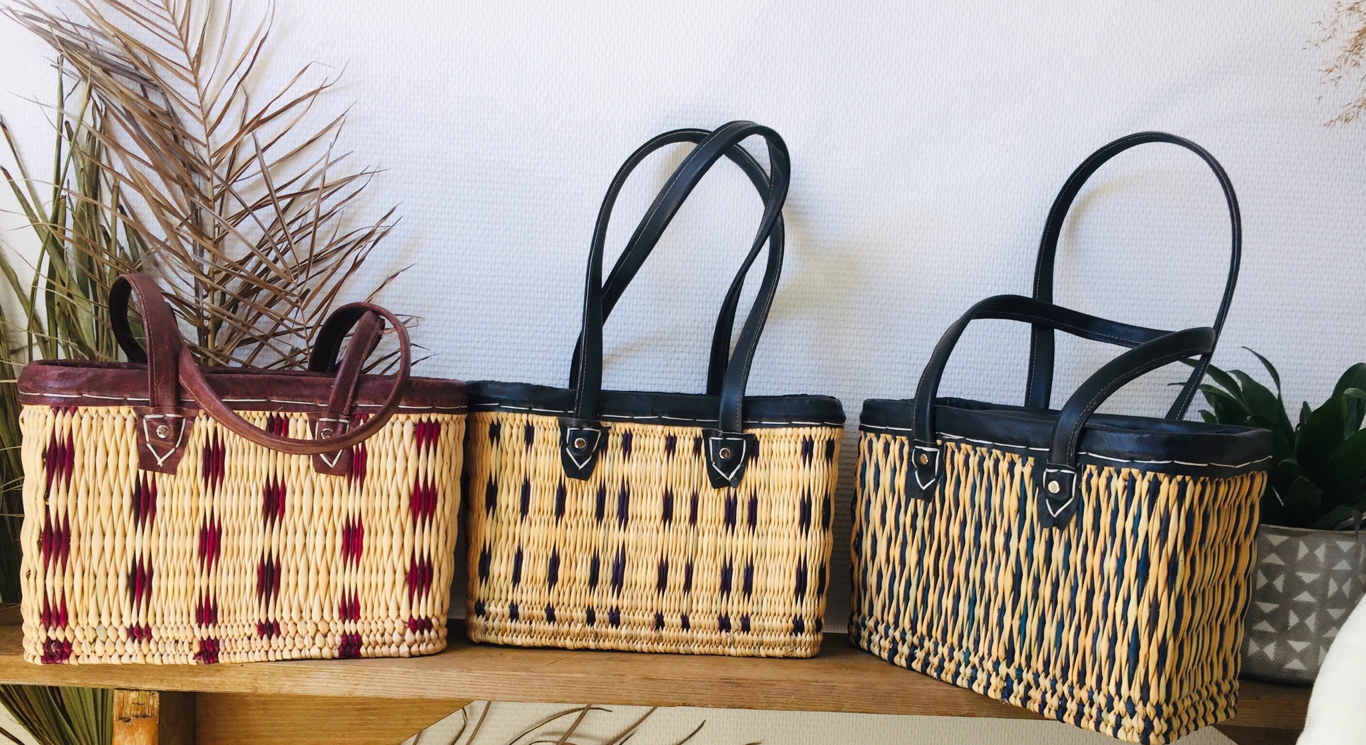 Paniers en Jonc Marocain Fait Main