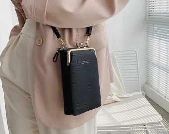 Bolso Del Teléfono De La Moneda De Cuero Táctil Bolso Cruzad Bolso Del Teléfono De La Moneda De Cuero Táctil Bolso Cruzad