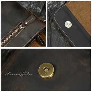 Genuine Leather Women's Crossbody Purse – 9x7x3 Inches, Hippie Gypsy Style Satchel With Multiple Compartments