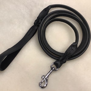 4ft Rolled Luxury Soft Leather Leash image 1