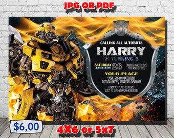 Transformers Invitation Etsy