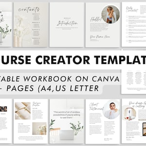 The Ultimate Course Creator Workbook Template, Create a Professional Online Course Workbook with Canva, Course Creator's Workbook