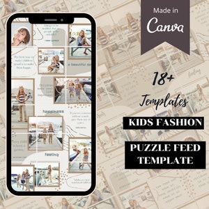 Instagram Template Canva Puzzle | Instagram Template | Editable Canva Template | Instagram Post Templates | Social Media Posts for Instagram