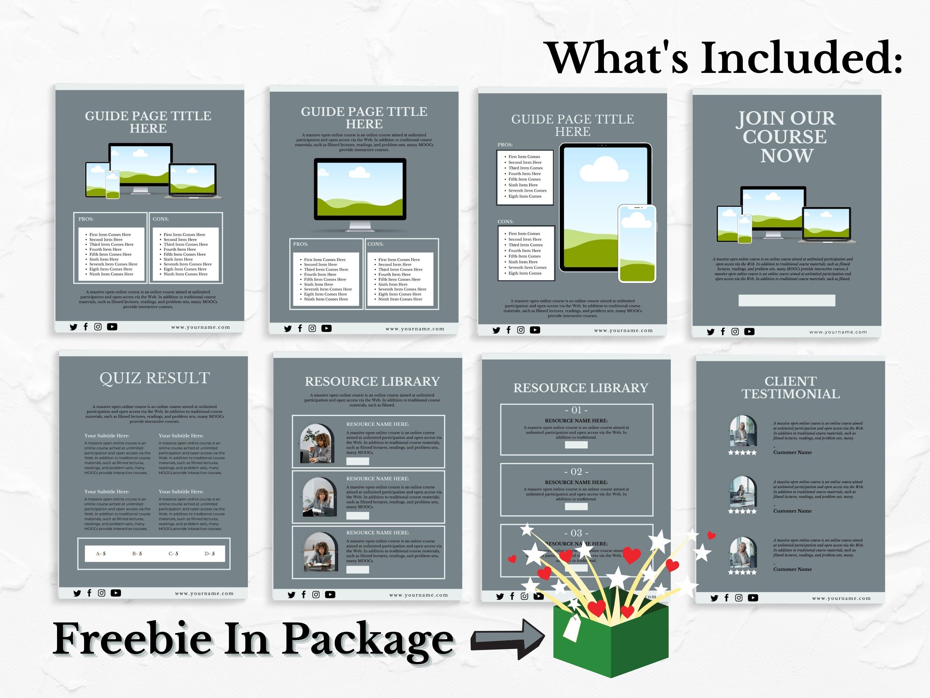 Course Canva Template Workbook & E-book Templates Editable - Etsy
