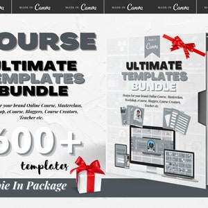 600+ Canva Course Templates Bundle, Ebook, Webinar, and Social Media