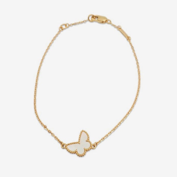 Fly Away Butterfly Bracelet - 18K Gold with Pearl - Elegant Women's Jewelry - Best Seller Gift for Her