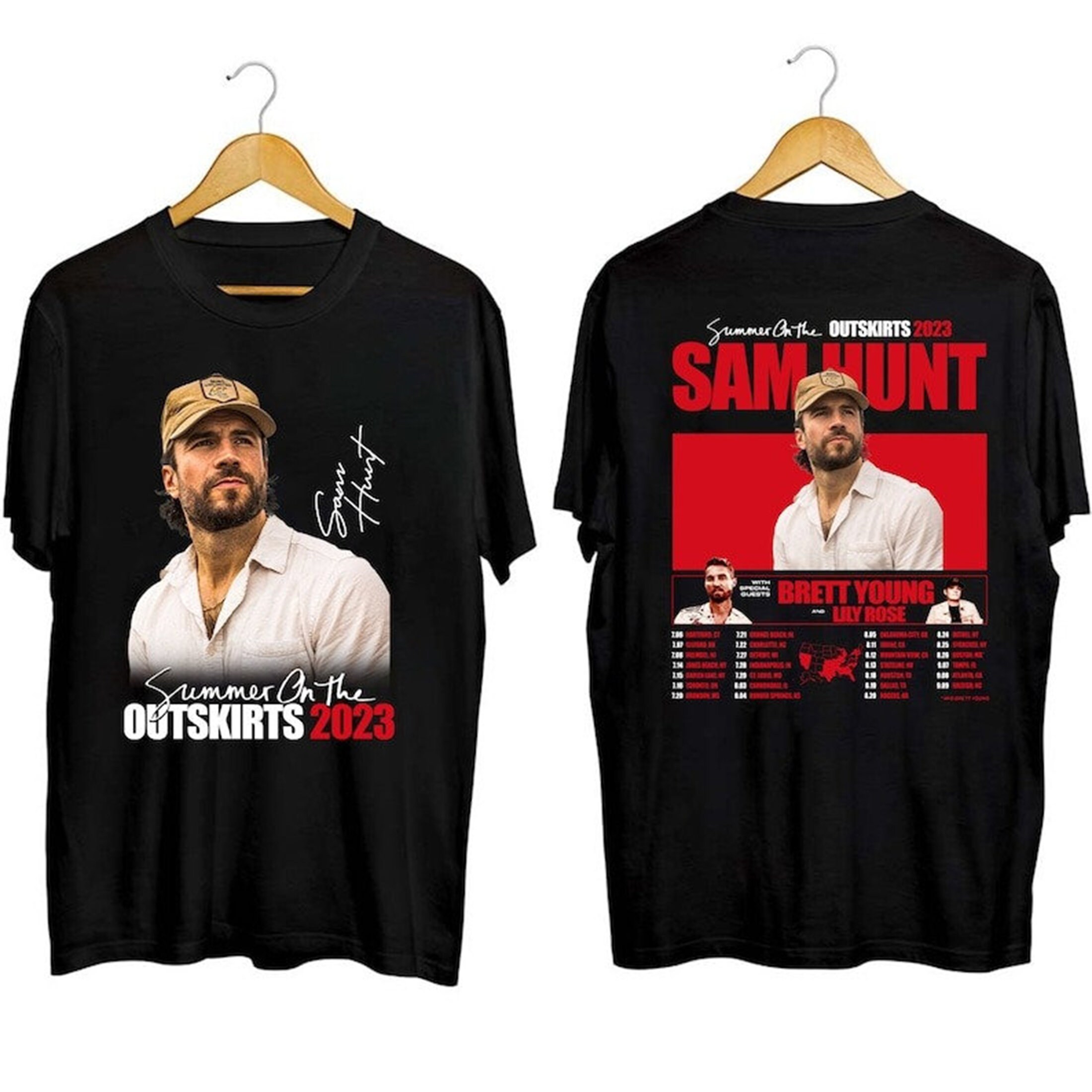 Discover Sam Hunt Summer On The Outskirts 2023 Tour Shirt
