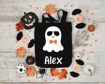 Trick or Treat Bag, Personalized Candy Tote, Spooky Halloween Bags, Kids Holiday Gifts