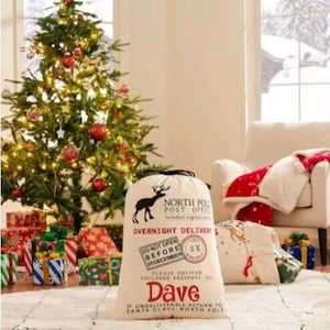 Personalized Santa Sack, Oversized Christmas Present Bag, Special Delivery from Santa