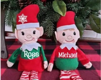 Personalized Decorative Elf, Christmas Keepsake, Unique Holiday Gift, Charming Holiday Decor