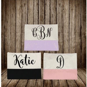 Personalized Cosmetic Bag, Makeup Holders, Bridesmaid Gifts, Bachelorette Parties