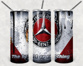 Distressed Mercedes 20 and 30 ounce Tumbler DIgital Sublimation PNG File