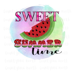 Sweet Summertime Watermelon Sublimation PNG, Instant Download