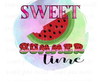 Sweet Summertime Watermelon Sublimation PNG, Instant Download