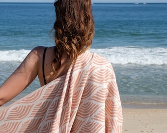 Turkish towel, bachelorette beach towel, beach gifts for women, décor blanket, bathroom towel, summer blanket, Turkish cotton, orange towel