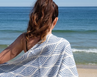 Turkish towel, bachelorette beach towel, beach gifts for women, décor blanket, bathroom towel, summer blanket, Turkish cotton, blue towel