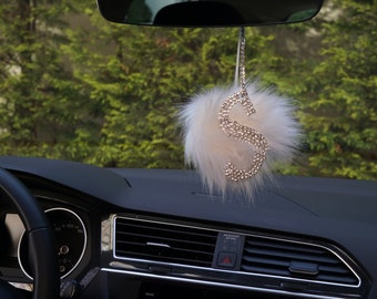 Mirror Hanging Assecories for Car ite/Rose Quartz Rearview Mirror Charms Crystal Car Hanging Ornament Decorations Witchy Car Accessories Gifts 