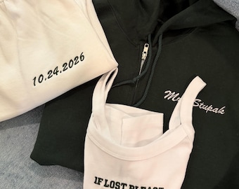 If Lost Return To Embroidered Tank