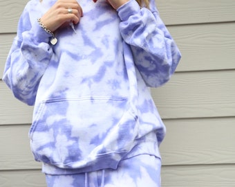 Lavender Tie Dye Sweatsuit l Matching Tie Dye Set l Lounge Set l Pajama Set l Bridesmaid Gift l Joggers & Hoodie