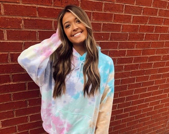 Tie Dye Sweatshirt l Pastels l Custom Tie Dye Crewneck l Tie Dye Hoodie