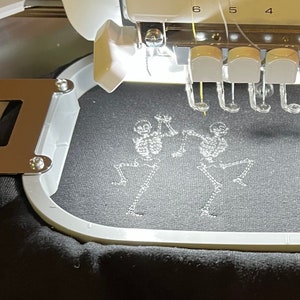 Dancing Skeleton Sweatshirt I embroidered Sweatshirt I embroidery I sweatshirt I embroidered crewneck skeleton image 7
