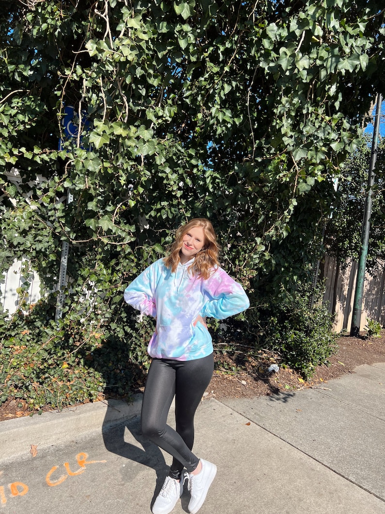 Tie Dye Sweatshirt l Pastels l Custom Tie Dye Crewneck l Tie Dye Hoodie image 5