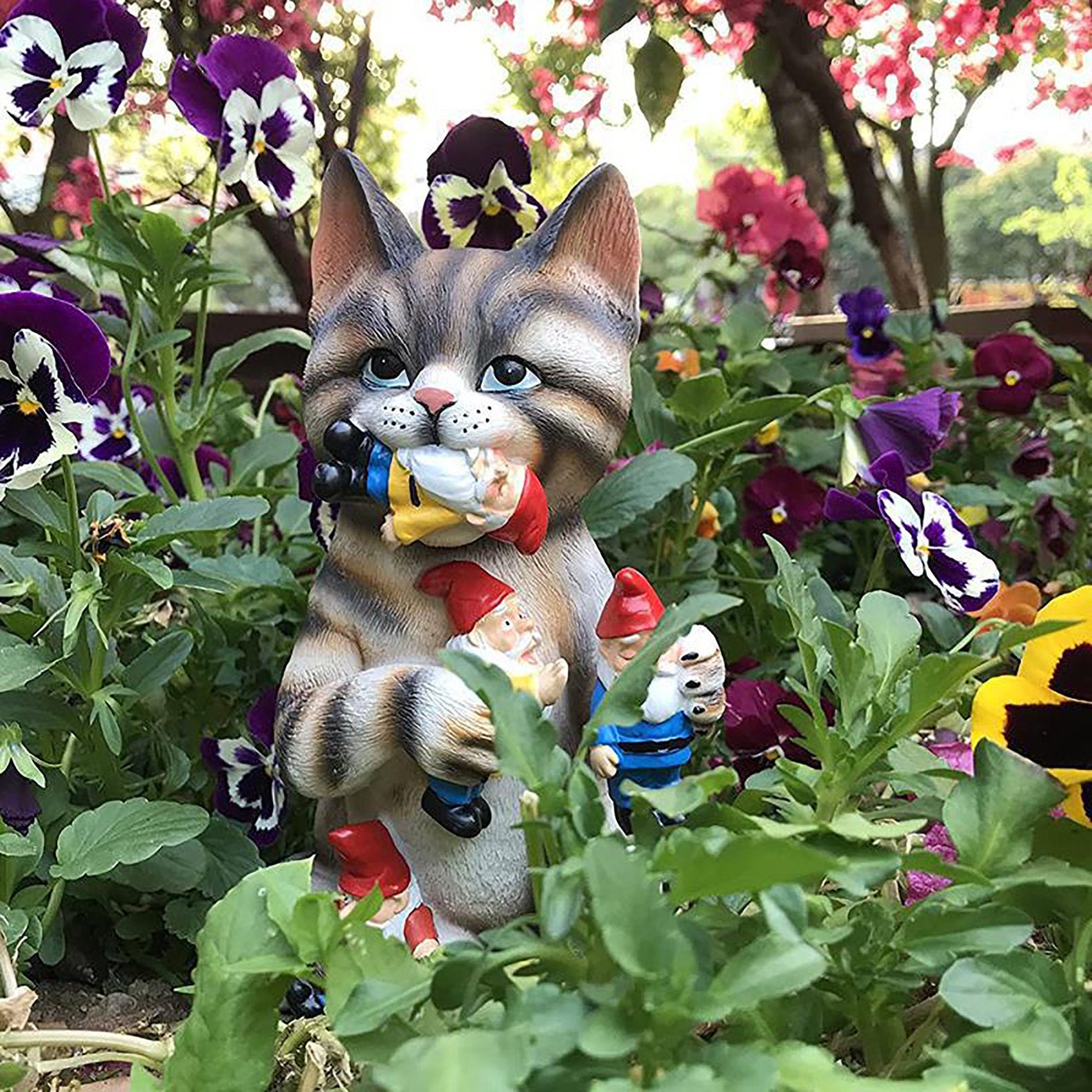 Mischievous Cat Garden Gnome StatueCat SculptureGarden Etsy