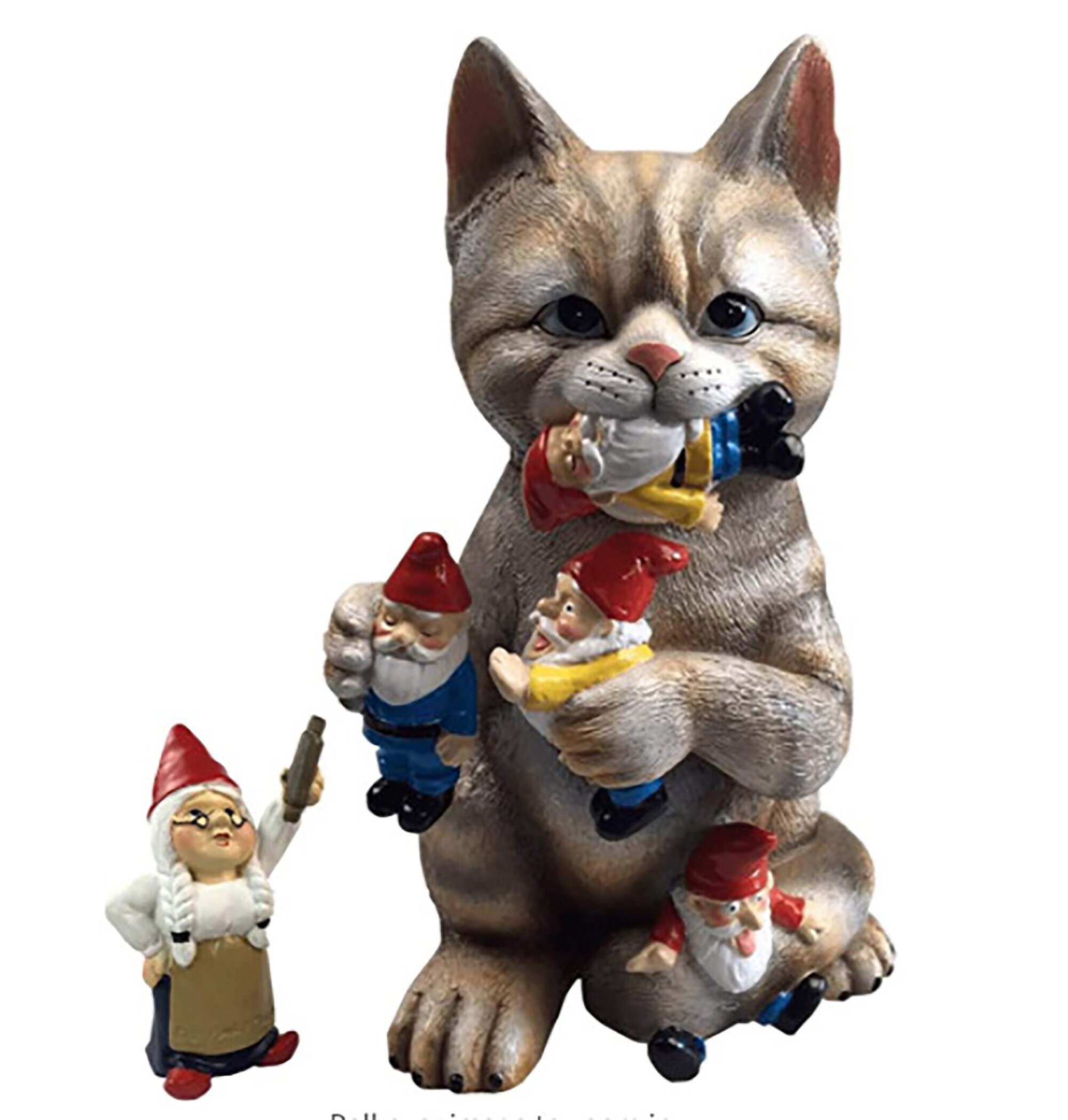 Mischievous Cat Garden Gnome StatueCat SculptureGarden Etsy