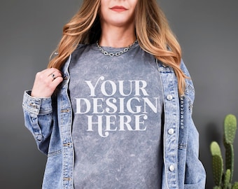 Colortone 1300 Grey mockup C1300 Tshirt Model Mock up Oversized tee mock Color tone unisex mineral wash tee mock-up dark 90's grunge rock