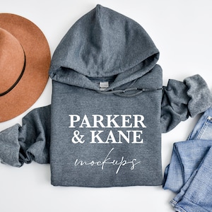 Gildan 18500 Hoodie Mockup, Dark heather, Gildan Sweatshirt Mock up, Flat lay Mockups, Gildan 185 Mock-up, Sweater mockup, Printful Flatlay