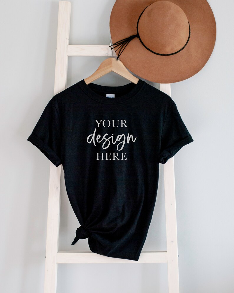 Gildan Mockup Bundle, Softstyle 64000 mock up, lifestyle flat lay, POD Mocks, print on demand, SS G64000, Printful mockup, Printify mockup image 2