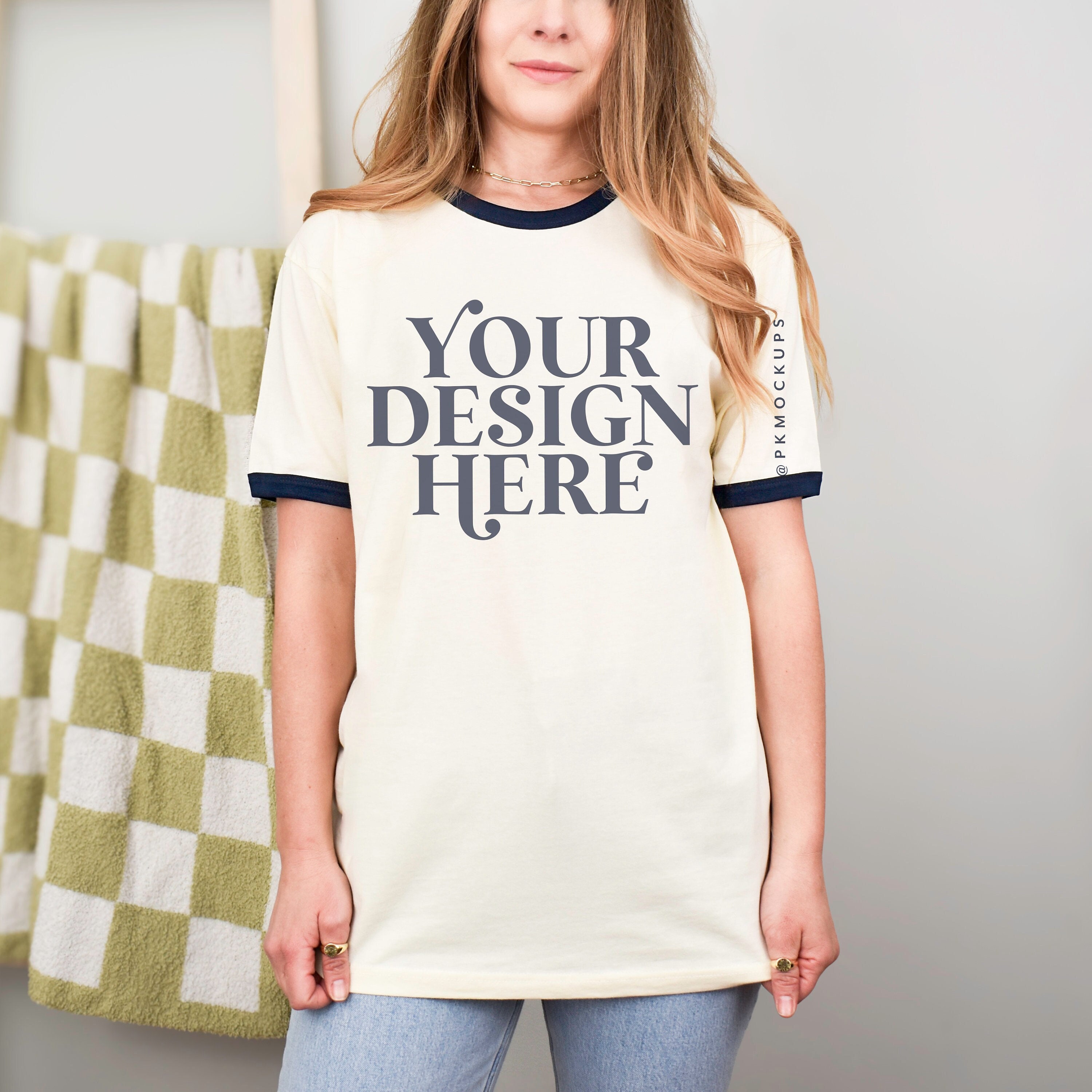 Cream Ringer Tee - Etsy