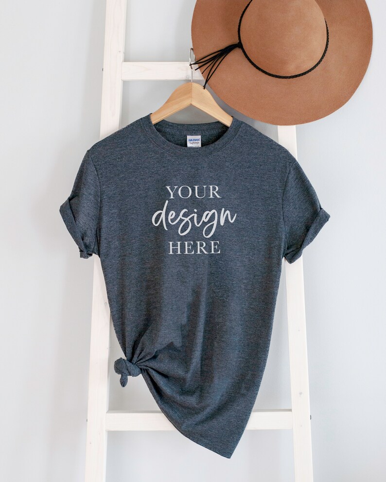 Gildan Mockup Bundle, Softstyle 64000 mock up, lifestyle flat lay, POD Mocks, print on demand, SS G64000, Printful mockup, Printify mockup image 3
