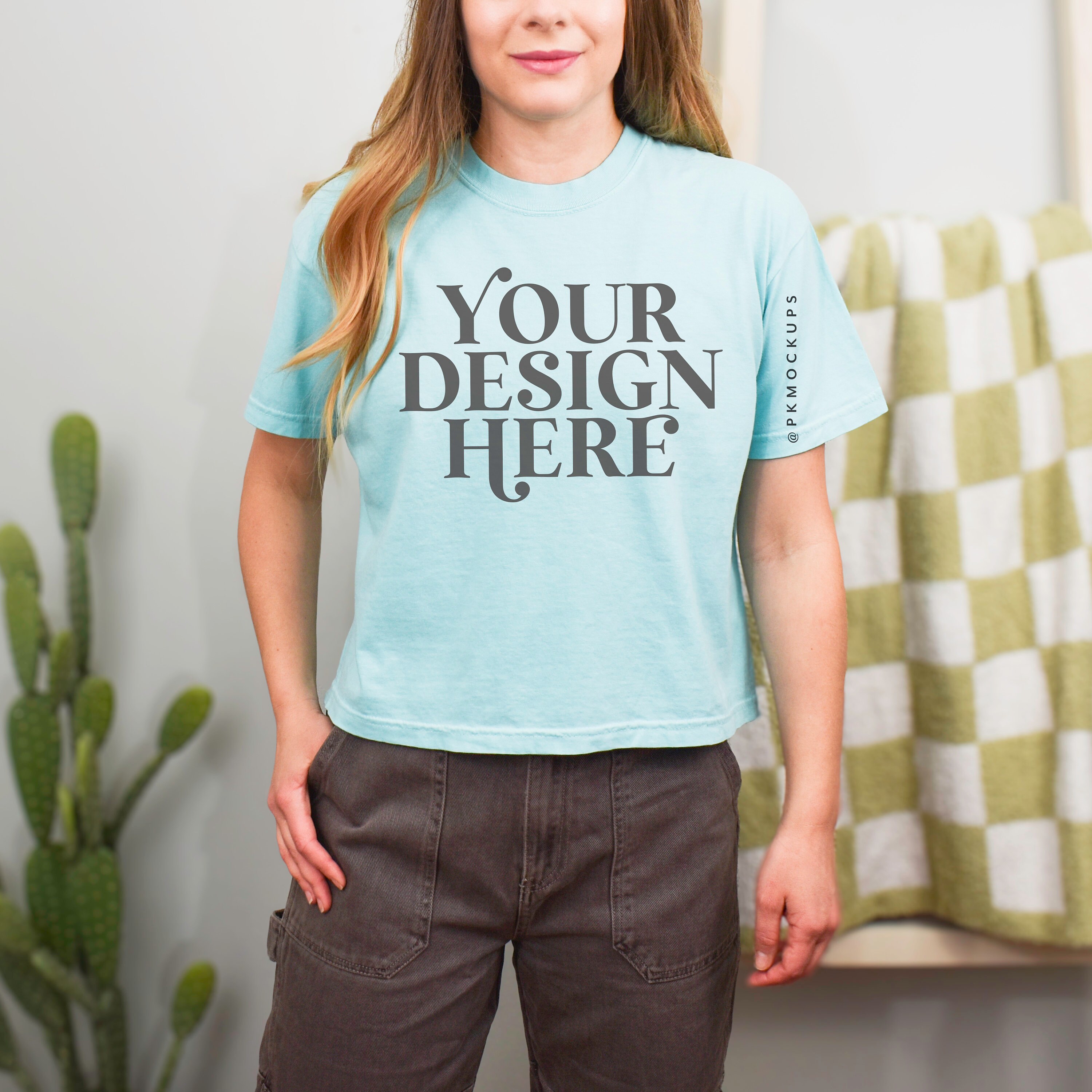 Comfort Colors 3023CL Boxy Tee Mockup Bundle Real Model Tee Mock