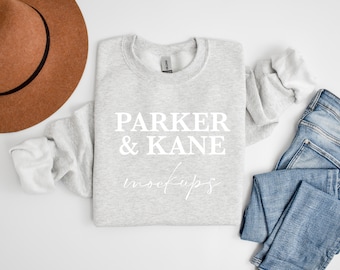 Gildan 18000 Ash Crewneck Mockup, Sweatshirt Mock up, Flat lay Mockups, Gildan 18000 Mock, Sweater mockup, Printful Flatlay, Print on demand