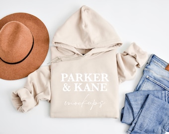 Gildan 18500 Mockup, Sand Hoodie Mock up, Gildan Sweatshirt, Flat lay Mockups, Gildan 185 Mock-up, Folded Sweater mock ups, Printful Flatlay